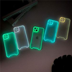 <span class=keywords><strong>Coque</strong></span> de téléphone portable fluorescente lumineuse pour <span class=keywords><strong>iPhone</strong></span> 17 16 15 14 13 12 <span class=keywords><strong>11</strong></span> Pro Max, en silicone souple, effet néon - Product Image 2