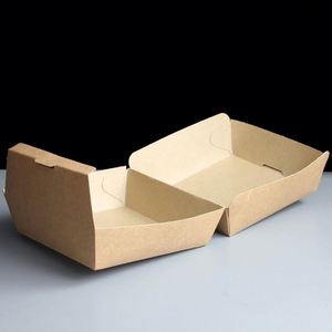 Caja de Papel Kraft Biodegradable Grande para Hamburguesas, Embalaje Personalizado para Hamburguesas - Product Image 3