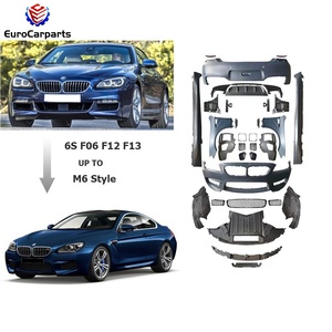 Kit de carrosserie style <span class=keywords><strong>M6</strong></span> pour <span class=keywords><strong>BM</strong></span> 6 Series F06 F12 F13 PP Accessoires de voiture Pare-chocs arrière Diffuseur d'ailes Conduits Auto Tuning Part - Product Image 1