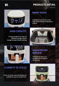 6L 8L người tiêu dùng báo cáo tốt nhất Nồi chiên không khí nóng mini giá kỹ thuật số Tiếng Anh Bảng điều chỉnh Nồi chiên không khí mà không cần dầu thông minh Nồi chiên không khí - Product Image 4