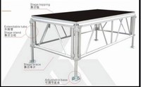 Scène de spectacle mobile en aluminium portable pour mariage, fête, exposition, événement, podium, podium extérieur, podium mobile, podium de danse, DJ, concert, éclairage