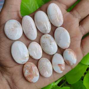 Lot de cabochons en scolecite 211CT, 12 pièces, pierres précieuses en vrac pour la fabrication de bijoux, exportateur OEM, fabricant Inde - Product Image 5