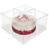 Boîtes à gâteaux transparentes, emballages pour pâtisseries, boîtes à gâteaux en plastique transparent pour fête d'anniversaire, mariage
