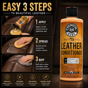 Crema Acondicionadora de Cuero Premium, Restaura, Protege y da Brillo a las Superficies, Fórmula de Hidratación Profunda para Asientos de Auto, Muebles, Sofás, Bolsos y Zapatos - Product Image 3
