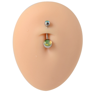 G23 Titanium Flash <span class=keywords><strong>Film</strong></span> Nombril Anneaux de nombril Piercing incurvé Anneaux de ventre colorés pour les femmes Fashion Body Piercing Jewelry - Product Image 3
