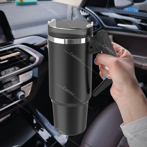 ไอเดียสินค้าใหม่ 2024 แก้วกาแฟสแตนเลสสองชั้น แก้วกาแฟสูญญากาศแบบพกพาสำหรับสำนักงาน พร้อมฝาปิด - Product Image 3