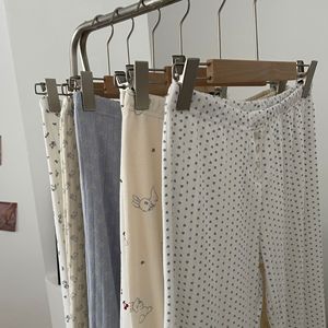 2026 Brandy BM <span class=keywords><strong>Pantalones</strong></span> Casuales de Mujer Estilo Vintage con Estampado de Oso Talla Única Largos de Primavera Nueva Cintura Elástica Versátil - Product Image 4