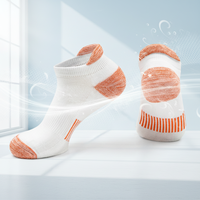Chaussettes de sport d'été antidérapantes pour femmes taille libre coton respirant Logo personnalisé chaussettes de course courtes usage quotidien tricoté