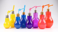 Bouteilles à bulles en plastique PET de 16 oz, design OEM, couleur et logo personnalisés, qualité alimentaire, vaisselle jetable pour occasions festives, Chine