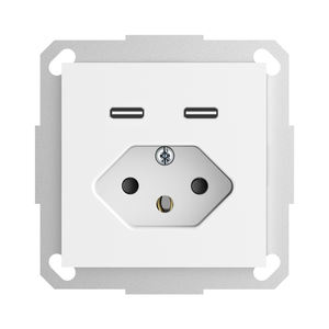 Prise murale LEISHEN Factory Suisse avec USB 250V 10A 2 USBC 5V 3.4A, interrupteur, prise de courant, prise murale française - Product Image 5