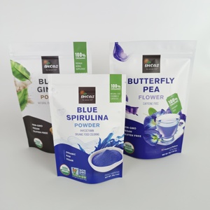 Biodegradable And Organic Empty Tea Bags Matte Surface Food Grade Stand Up Tea Packaging Bag With Foil - Product Image 3