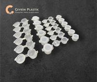 Grosir Wadah Cat Plastik PP Transparan Berkualitas Tinggi 7ml, Strip Pot Cat Mini, Wadah Penyimpanan dengan Tutup, untuk Kerajinan Seni dan Proyek DIY