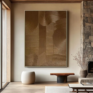 Decorazione per la Casa, Rilievo in Gesso Nero Bronzato Fatto a Mano, Arte Murale Vintage, Dipinto Astratto Geometrico con Texture 3D - Product Image 3