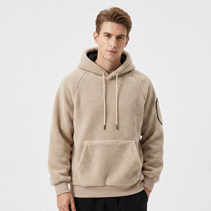 Sweat-shirt à capuche en sherpa pour homme, en molleton de coton, service de marque privée pour les détaillants indépendants - Product Image 1