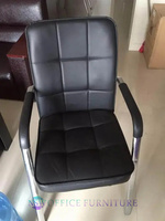 Chaise de bureau moderne en PU à dossier haut, pivotante à 360°, réglable en hauteur, inclinable – Idéale pour conférence, réception, visiteurs, personnel, ordinateur