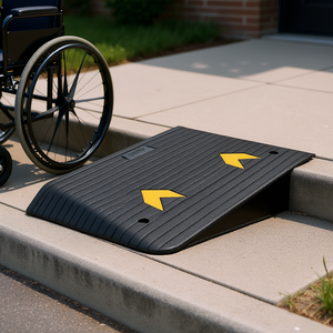 Rampa per Porta da 3,5 Pollici in Gomma Naturale Antiscivolo per Sedia a Rotelle e Scooter, Capacità di Carico 150 kg, 1 Canale - Product Image 2