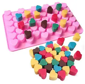 Hot Sale 55 Holtes Mini Love Hartvorm Siliconen Mallen Bakken Snoep Chocoladevorm Jelly Ice Cube Mal Trays
