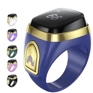 T98 Promotional Gift Smart Muslim Islamic Alloy Number Ring Prayer Counting Azan Smart Ring Tasbeeh Counter