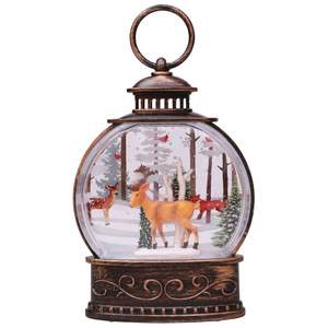 Lanterna dei cristiani del <span class=keywords><strong>globo</strong></span> di nevicata scintillante acqua di natale illuminata a batteria illuminata per l'ornamento degli alberi della decorazione domestica - Product Image 5
