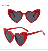 Lunettes de soleil tendance en forme de cœur pour femmes, verres UV400, vente en gros à prix réduit, best-seller