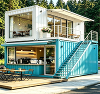 Maison Conteneur Murale en Verre Moderne de Luxe avec Vue Panoramique, Maison Modulaire Préfabriquée pour le Glamping, Vente en Gros Direct Usine