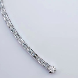 Pulsera de Diamantes Cultivados en Laboratorio, Joyería de Diamantes HPHT para Mujer, Diamantes Sintéticos, Pulsera de Tenis de Oro de 18K - Product Image 4