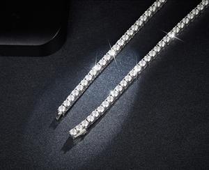 สร้อยคอผู้ชาย TK Hot Sale ประดับโมอิสซาไนต์สีขาว VVS ขนาด 5 มม. เงินแท้ชุบทองคำขาว 18k ชุบโรเดียม พร้อมใบรับรอง GRA - Product Image 2