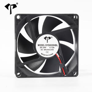 مروحة تبريد صينية 80 مم بمحمل أنبوبي صامتة تحتوي على زيت، تعمل بتيار مستمر 12 فولت و24 فولت، متوفرة بالجملة من المصنع، موديلات 8010 8015 8020 8025 - Product Image 2