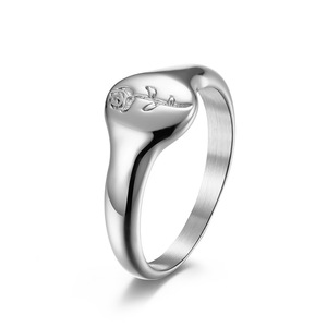 Floral Stamp <b>Toe</b> <b>Ring</b> Stainless Steel Unisex Rose Design Daily Wear Jewelry - Product Image 5