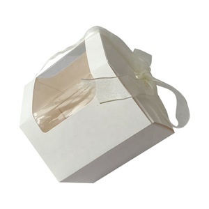 Boîte cadeau hexagonale personnalisée <span class=keywords><strong>avec</strong></span> logo imprimé, ruban et fenêtre transparente pour la Saint-Valentin, <span class=keywords><strong>fleurs</strong></span>, gâteaux, emballages - Product Image 3