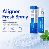 Spray Rafraîchissant pour Prothèses Dentaires Smile Find Menthe Fraîche – Hygiène Portable et Pratique pour les Voyages – Soin Quotidien des Prothèses
