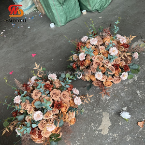 ซุ้มดอกไม้ตกแต่งทางเข้างานแต่งงานฤดูใบไม้ร่วง ดีไซน์ใหม่สวยหรู สีน้ำตาลโทนฤดูใบไม้ร่วง - Product Image 5