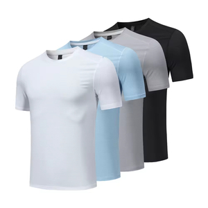 เสื้อยืดผู้ชายแบบแห้งเร็ว สีสันสดใสสำหรับฤดูร้อน ผลิตจากผ้าโพลีเอสเตอร์บริสุทธิ์ ระบายอากาศได้ดี ดีไซน์คอกลม เหมาะสำหรับออกกำลังกาย - Product Image 6