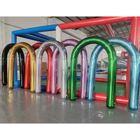 Arche miroir gonflable LED personnalisée, cabine photo, tunnel d'affichage en PVC pour événements, fêtes, mariages, extérieur