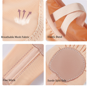 Chaussons de danse en maille extensible 4 directions tendance pour l'été, souples et faciles à enfiler, pour l'entraînement et la pratique de la danse pour femmes - Product Image 2