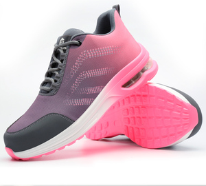 Nouvelles chaussures de sécurité pour femmes, roses, légères, à embout d'acier, anti-écrasement, anti-perforation, imperméables, antidérapantes, pour la construction, l'usine, le travail - Product Image 6