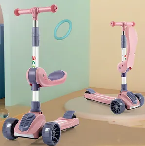 Patinete de tres ruedas para niños, se puede montar y montar