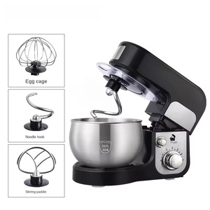 Batidora Eléctrica de Pedestal de 3L y 6 Velocidades con Cabezal Inclinable, Batidora de Cocina 3 en 1 con Tazón, Gancho Amasador, Batidor de Varillas y Batidor Plano para Repostería y Uso Doméstico - Product Image 2