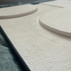 Nhà Máy Bán Buôn Trắng Kết Cấu Trừu Tượng 3D Hình Học Nghệ Thuật Hiện Đại Tối thiểu Hình Ảnh Đá Sa Thạch Trang Trí Nội Thất Tường Nghệ Thuật Đóng Khung Sơn Dầu - Product Image 5