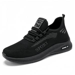 Nuove Scarpe Sportive <span class=keywords><strong>Grigie</strong></span> da Uomo, Traspiranti in Maglia con Lacci, Suola Antiscivolo, Scarpe Casual da Passeggio - Product Image 4