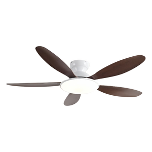 Vente en gros de ventilateurs de plafond blancs à profil bas avec lumières et télécommande pour chambre à coucher, moteur BLDC réversible, ventilateur 3CCT, intensité variable - Product Image 3