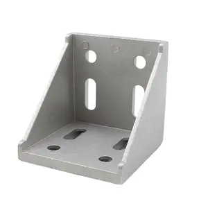 8080A 8 holes inside aluminium corner brackets metal shelf bracket for extrusion profile make door and window