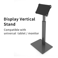 Support de moniteur portable rotatif, réglable en hauteur, Vesa, tablette, support de bureau autoportant, profil bas, jusqu'à 17,3 pouces