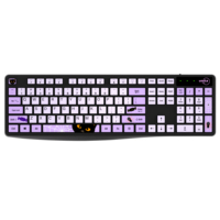 Combo de Teclado y Ratón Inalámbrico UMILA Personalizado de 2.4G, Coreano/Español, Resistente al Agua, Anti-Caídas, Ultra Delgado, 104 Teclas, Estilo Chocolate, Bonito, para Oficina, USB