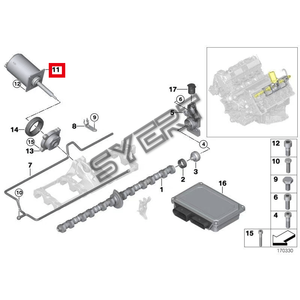 Actionneur d'arbre excentrique en stock d'usine 11377548389 pour <span class=keywords><strong>BMW</strong></span> 545i 550i <span class=keywords><strong>645Ci</strong></span> 650i 745Li 750i X5 - Product Image 2