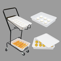 Conteneur de Stockage Empilable pour Boulangerie avec Couvercle Caisse de Transport Rectangulaire Bac à Pâton Plastique Boîte de Levée de Pâte à Pizza