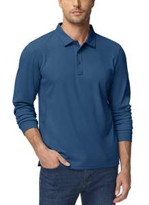 Maglietta <span class=keywords><strong>Polo</strong></span> da Golf Personalizzata per Uomo, Asciugatura Rapida, <span class=keywords><strong>Manica</strong></span> <span class=keywords><strong>Lunga</strong></span>, per Golf, Campeggio e Sport - Product Image 2