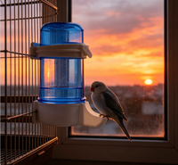 Abreuvoir automatique rond pour oiseaux CT W131, grande capacité, en plastique, résistant aux chutes, accessoires pour cage à oiseaux, toutes saisons, Shanxi