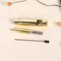 Stylo bille réplique de balle de calibre 30 plaqué or BMG avec ouvre-bouteille et stylo d'écriture, couleurs personnalisées, logo