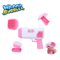 Machine à Bulles Électrique Automatique pour Enfants, Lance-Bulles d'Été d'Extérieur avec 36 Trous, Pistolet à Bulles en Plastique